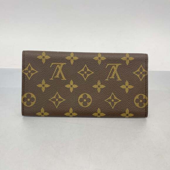 Louis Vuitton Monogram Long Wallet, Porte Yen 3 Carte Credit, M61818, Brown, ...